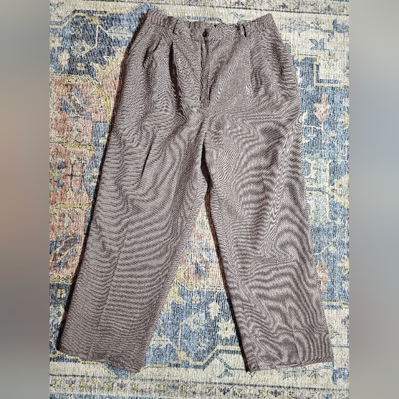 Pendleton Vintage 100% Wool Brown Dress Pants Women's Size 12 with Hemming - Picture 2 of 11